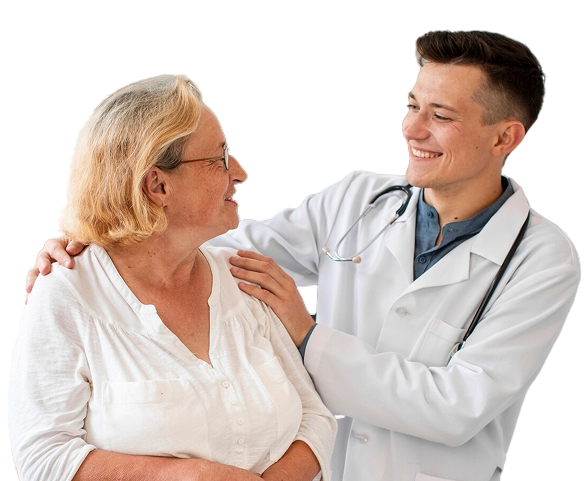 doctor-senior-woman-looking-each-other-2 doctor senior woman looking each other 2